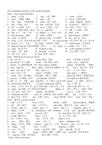 2013年新版新目标人教版英语七年级下册单词表