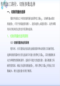 车削加工路径、切削参数选择