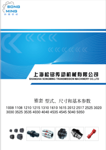 锥套型式规格及基本参数样册