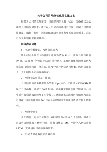 关于公司网络优化方案