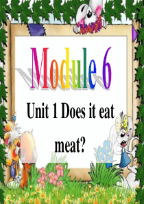 Unit 1 Does it eat meat