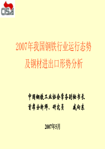 2007年我国钢铁行业运行态势