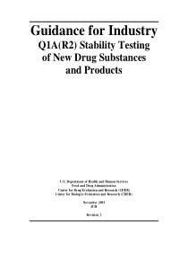 FDA药物稳定性指导原则
