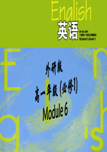 外研版高一英语必修一 module 6 Cultural corner