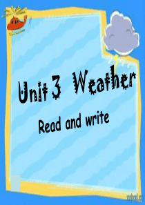 新PEP4四年级下册Unit3 Weather  Read and write