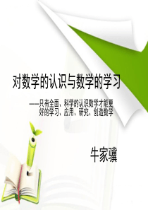 对数学的认识与数学的学习