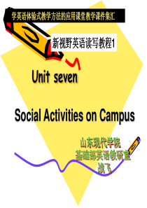 unit 7 Social Activities on Campus