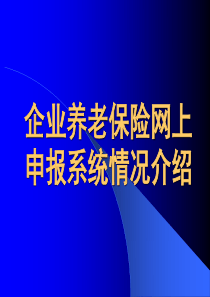 企业养老保险网上申报系统介绍