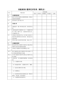 创建诚信计量单位评价表餐饮业