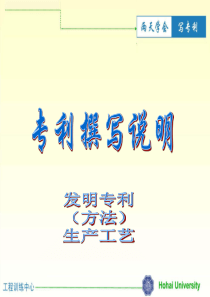 发明专利撰写说明(工艺流程)