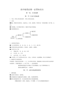 高中地理必修一必背知识点.总结