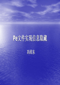 Pe文件实现信息隐藏-冯绍东-