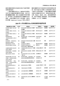 XXXX年5月份美国FDA批准的新药和通用名药