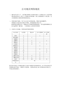 公司现在网络现状及解决方案