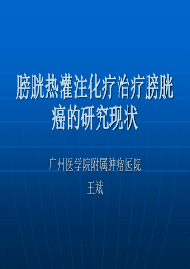 膀胱热灌注化疗治疗膀胱癌的研究现状