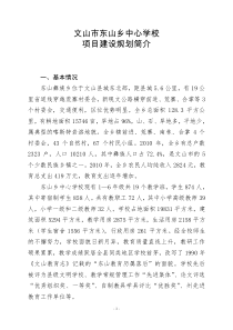 东山中心学校项目建设规划方案