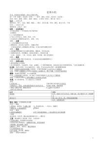 中药鉴定学课堂总结