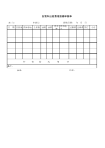 自驾车出差油费报销单模板