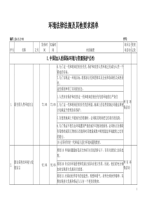 环境法律法规及其他要求清单(好的)