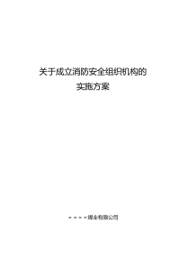 关于成立消防安全组织机构的实施方案