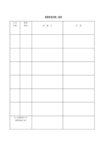 重要客房对策一览表