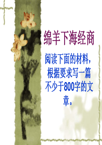 绵羊下海经商作文训练课件