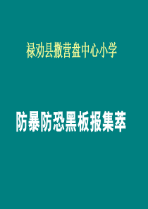 小学防暴防恐黑板报集萃