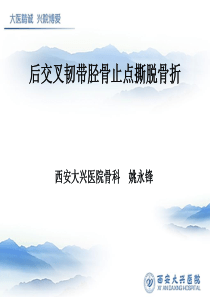 后交叉韧带胫骨止点撕脱骨折