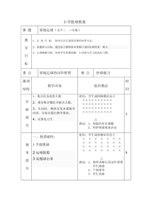 小学体育水平二_(小篮球熟悉球性及原地运球)教案