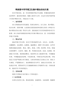 学校环境卫生集中整治方案