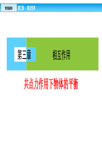 3.8《共点力作用下物体的平衡》(新课定稿)