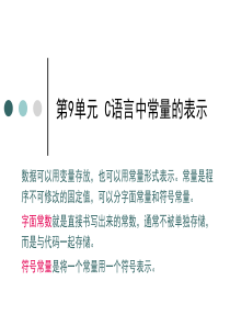 10 C语言中常量的表示