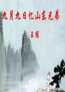 1.九月九日忆山东兄弟分解