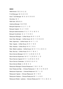 酒店餐饮部职位描述INDEX