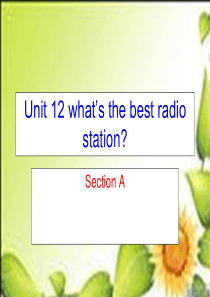 人教新目标版英语八年级上册Unit 12 what’s the best radio station