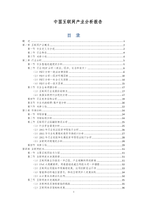 XXXX年互联网产业分析报告