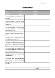 转正面谈表