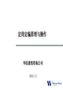 华信惠悦――定岗定编原理与操作(95页)