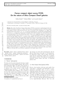 Fornax compact object survey FCOS On the nature of