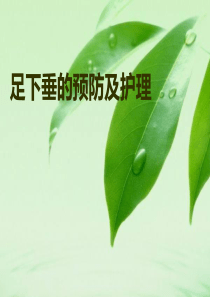 56足下垂的预防及护理