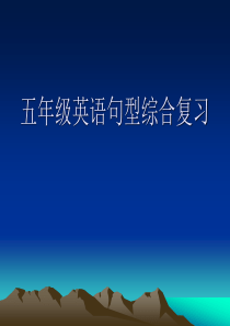 小学五年级英语句型综合训练