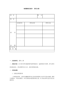 粽情飘香话端午  研究方案