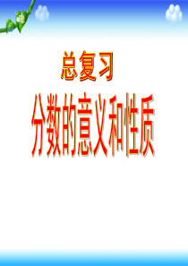 新课标人教版五年级下《分数的意义和性质》总复习课件ppt