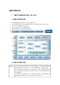 企业人力资源信息化解决方案-金蝶e-HR产品解决方案介绍