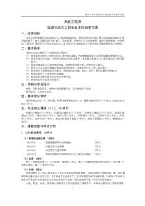 热能工程系 能源与动力工程专业本科培养方案