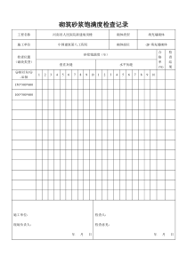 砌筑砂浆饱满度检查记录