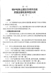 II-6锅炉电除尘器空负荷升压前质量监督检查典型大纲