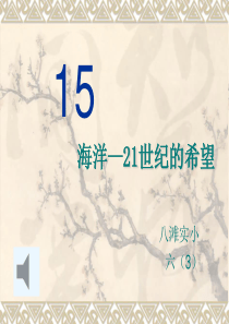 苏教版小学语文六年级下册《海洋―21世纪的希望》PPT课件 (1)