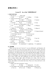 新概念英语二习题Lesson-59-60