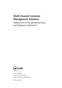 multi-channel customer management solutions